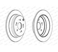 2x Brake disc solid DDF1608C FERODO for HONDA CR-V III CR-V IV