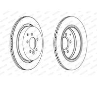 2x Brake disc solid DDF1752 FERODO for KIA CARENS III MPV CARENS I MPV