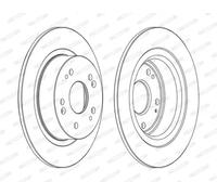 2x Brake disc solid DDF1776C FERODO for HONDA ACCORD VIII ACCORD VIII Estate