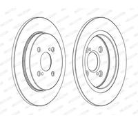 2x FERODO DDF1781C Brake Discs Rear For Aston Martin Cygnet Toyota IQ Yaris Vitz