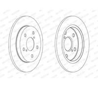 2x FERODO DDF1788C Brake Discs Rear Axle Braking For Toyota Auris Corolla Saloon