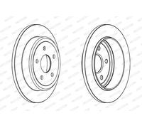 2x Brake disc solid DDF1813C FERODO for JEEP GRAND CHEROKEE III COMMANDER