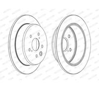 2x Brake disc solid DDF1815C FERODO for LEXUS IS II