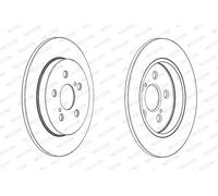 2x FERODO DDF1875C Brake Discs Rear Fits Lexus CT Subaru Trezia Toyota Prius PHV
