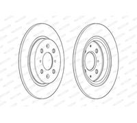 2x Brake disc solid DDF1876C FERODO for HONDA JAZZ III INSIGHT