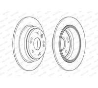 2x Brake disc solid DDF1894C FERODO for HONDA ACCORD VII Tourer