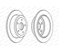 2x Brake disc solid DDF1958C FERODO for JEEP WRANGLER III