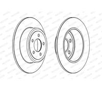 2x Brake disc solid DDF2064C FERODO for CHRYSLER 300C Touring 300C