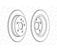 2x Brake disc solid DDF2067C FERODO for SUZUKI FIAT