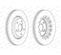 2x FERODO DDF2268C Brake Discs Rear Axle Braking Fits Mitsubishi Grandis