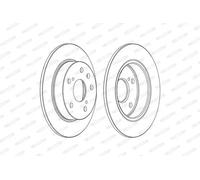 2x Brake disc solid DDF2493C FERODO for SUZUKI SWIFT III SX4 S-CROSS VITARA