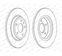 2x FERODO DDF2599C Brake Discs Rear Fits Audi A5 Sportback Convertible Avant