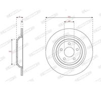 2x FERODO DDF2977C Brake Discs Rear Fits Ford Kuga 3 Focus 3 4 Saloon Turnier