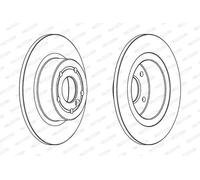 2x Brake disc solid DDF874C FERODO for LAND ROVER RANGE ROVER Mk II