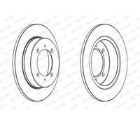 2x FERODO Brake Discs Rear For Mitsubishi Carisma Saloon Lancer MK5 Proton
