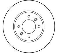 2x Brake disc solid DF1031 TRW for RENAULT 18 25 FUEGO ESPACE ESPACE Mk II