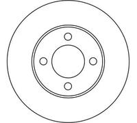 2x Brake disc solid DF1521 TRW for AUDI 80 B3 Saloon 100 C2 Saloon 100 C3 Saloon