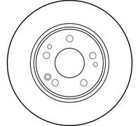 2x Brake disc solid DF1581 TRW for MERCEDES-BENZ 124 Saloon E-CLASS 124 T-Model