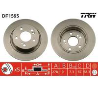 TRW DF1595 Brake disc