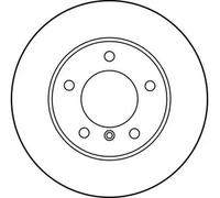 2x Brake disc solid DF1599 TRW for MERCEDES-BENZ PUCH