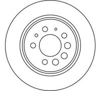 2x Brake disc solid DF1674 TRW for VOLVO 240 260 240 Kombi 740 760 740 Kombi 940