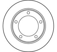 2x Brake disc solid DF1725 TRW for LADA CHEVROLET