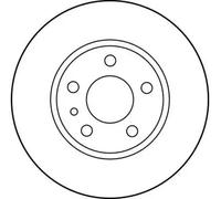 2x Brake disc solid DF1739 TRW for ALFA ROMEO LANCIA