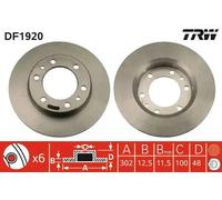 TRW DF1920 Brake disc