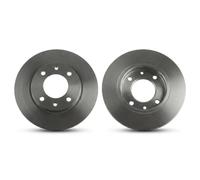 2x Brake disc solid DF2581 TRW for CITROËN PEUGEOT