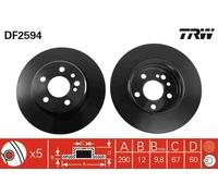 TRW DF2594 Brake disc