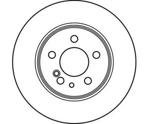 2x Brake disc solid DF2594 TRW for MERCEDES-BENZ S-CLASS