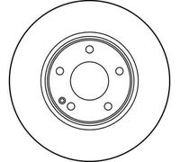 TRW DF2654 Brake Disc for MERCEDES-BENZ