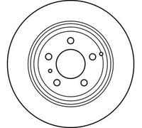 2x Brake disc solid DF2660 TRW for VOLVO 850 850 Estate S70 V70 C70 I Coupe