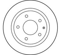 TRW Brake Disc DF2705 - Solid - for Eunos, Ford (Asia/Oceania/USA), Mazda MX-6 (GE) 1992-1997