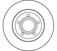 TRW Brake Disc DF2730 - Solid - for Audi A4 B5