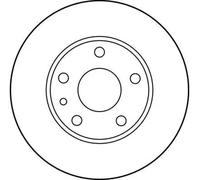 2x Brake disc solid DF2763 TRW for ALFA ROMEO GTV SPIDER