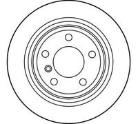 2x Brake disc solid DF2768 TRW for BMW 5