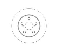 2x Brake disc solid DF3970 TRW for TOYOTA YARIS CROSS