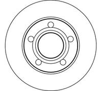 TRW Brake Disc DF4026 - Solid - for Audi VW A4 B5 Passat B5