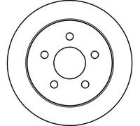2x Brake disc solid DF4049 TRW for OPEL SINTRA