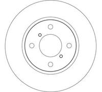 2x Brake disc solid DF4131 TRW for OPEL SUZUKI
