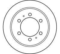 2x Brake disc solid DF4133 TRW for SSANGYONG DAEWOO