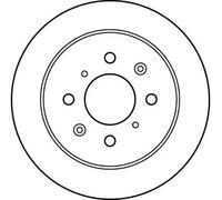TRW Brake Disc DF4191 - Solid - Fits Honda, Acura (Fit I/II/III, CRX III, Jazz II) - 2x