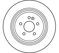 2x Brake disc solid DF4196 TRW for MERCEDES-BENZ M-CLASS