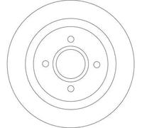 2x Brake disc solid DF4251 TRW for FORD FOCUS I FOCUS I Turnier