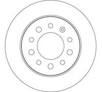 2x Brake disc solid DF4282 TRW for HYUNDAI COUPE I COUPE II