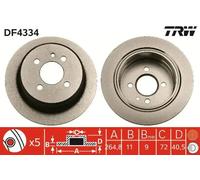 TRW DF4334 Brake disc