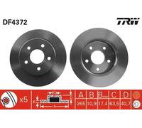 Rear Brake Disc Ford Mazda:FOCUS II 2,C-MAX,3 1468946 7M51-2A315-FA 1223543