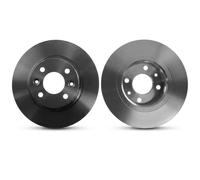 2x Brake disc solid DF4381 TRW for DACIA RENAULT SMART