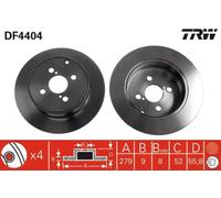 TRW DF4404 Brake Disc for TOYOTA